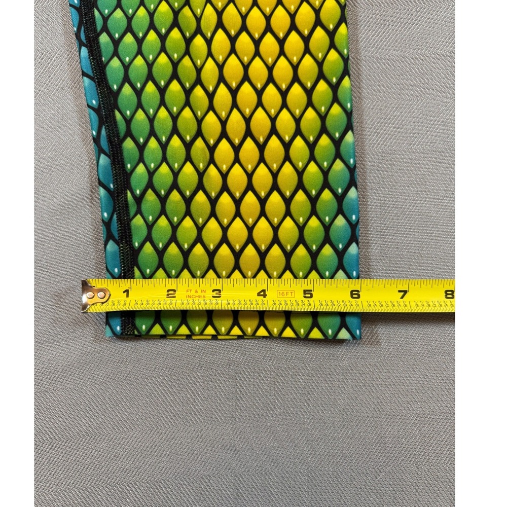 Ink Burn Dragon Scale Legging Green Yellow Blue Mermaid Athletic Yoga Pants 1347 - Picture 5 of 6